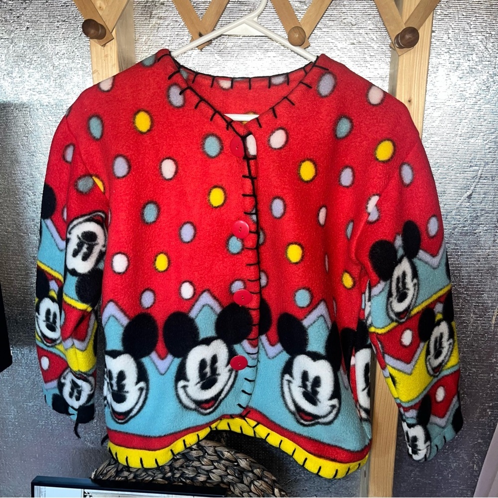 Vintage Minnie Mouse cardigan sweater button up kids size medium